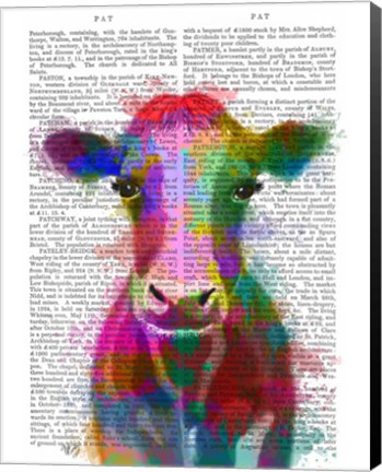 Framed Rainbow Splash Cow Print