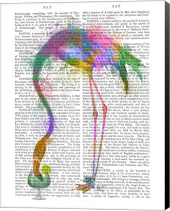 Framed Rainbow Splash Flamingo 3 Print