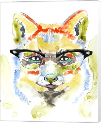 Framed Smarty-Pants Fox Print