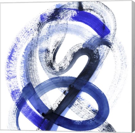 Framed Blue Kinesis III Print
