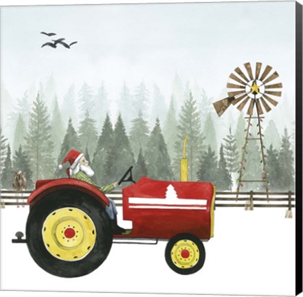 Framed Country Santa II Print