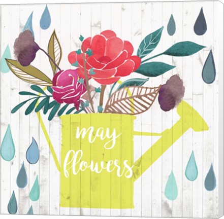 Framed April Showers &amp; May Flowers II Print