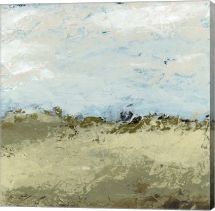 Framed Green Fields I Print