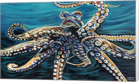 Framed Wild Octopus II Print