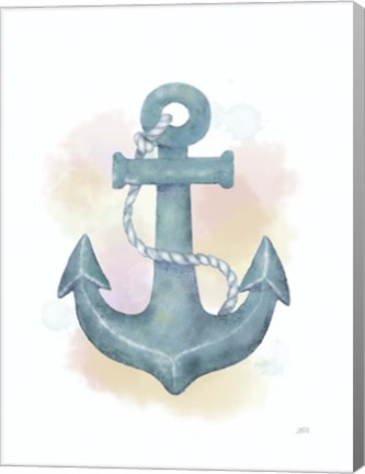 Framed Watercolor Anchor Print