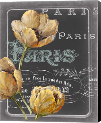 Framed Chalkboard Paris II Print