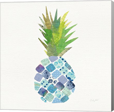 Framed Tropical Fun Pineapple II Print