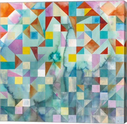 Framed Modern Patchwork Print
