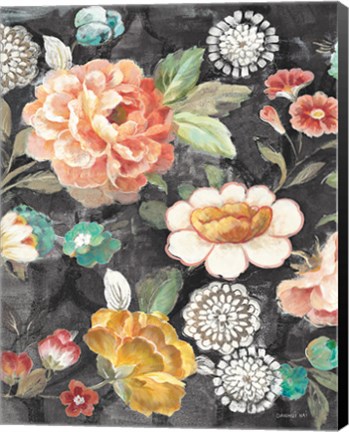Framed Garden of Delight Black II Print