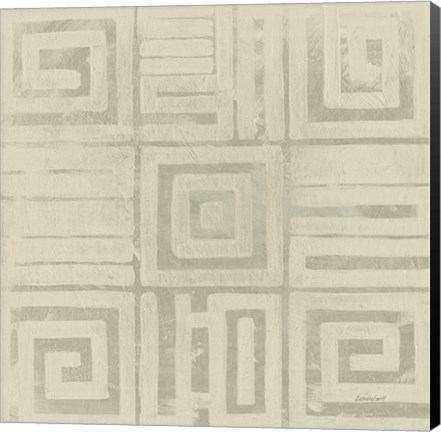 Framed Geometric Tone on Tone III Dark Print