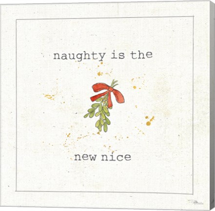 Framed Christmas Cuties III - Naughty is the New Nice Print