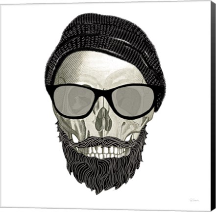 Framed Hipster Skull II Print