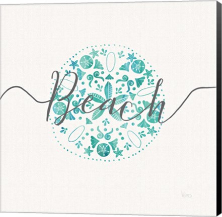 Framed Sea Charms II Gray Words Print