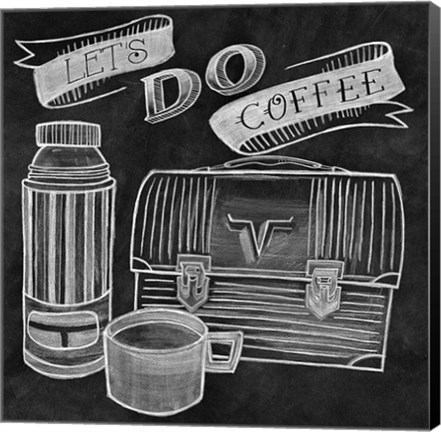 Framed Let&#39;s Do Coffee Chalk Print