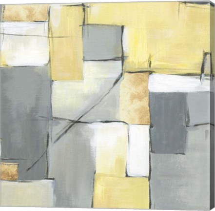 Framed Golden Abstract I Print