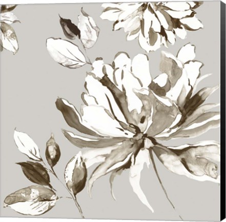 Framed Botanical Gray I Print