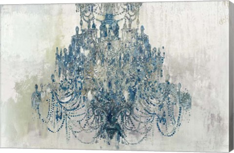 Framed Blue Chandelier Print