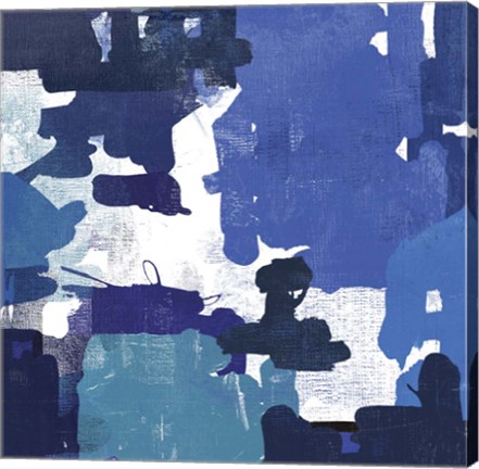Framed Block Paint II Blue Print