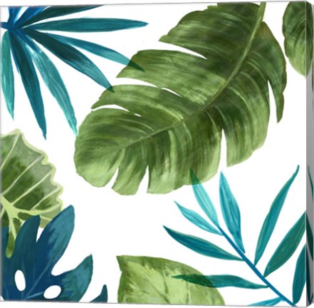 Framed Tropical Leaves II Print