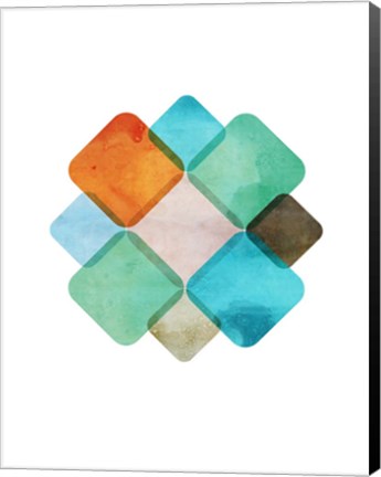 Framed Mod Tiles Print