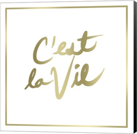 Framed C&#39;est La Vie Border Print