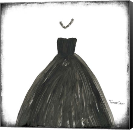 Framed Black Dress III Print