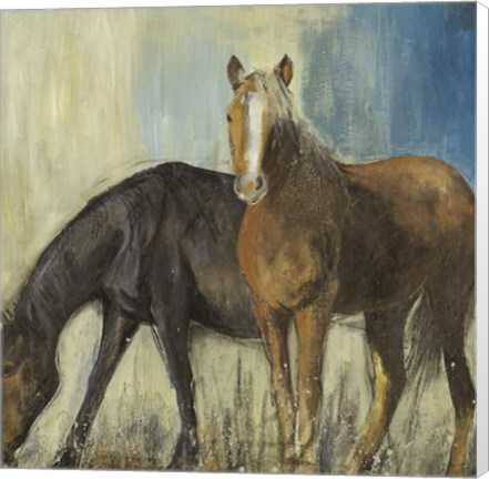 Framed Horses II Print