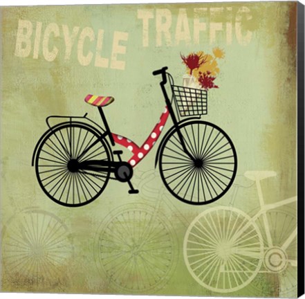 Framed Bicycle Traffic Print