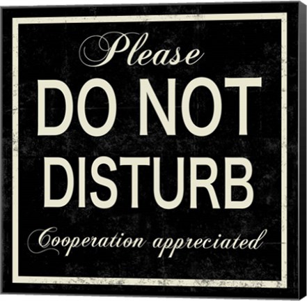 Framed Do Not Disturb Print