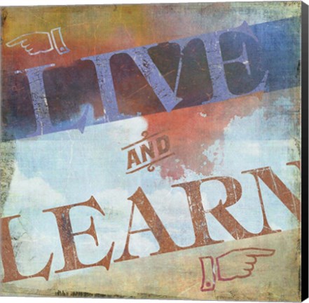 Framed Live and Learn Print