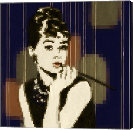 Framed Pixeled Hepburn Print