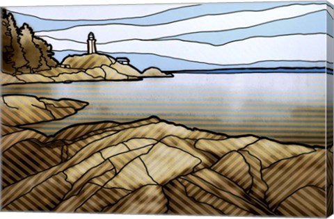 Framed Graphic Lighthouse Print