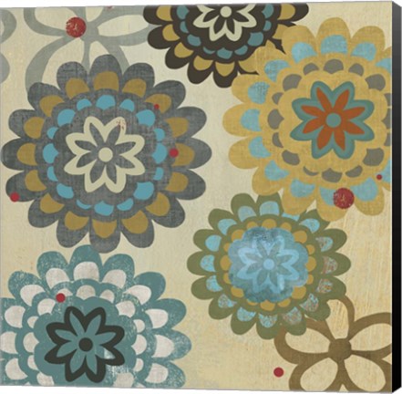 Framed Floral Pattern I Print