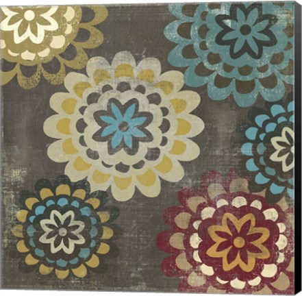Framed Floral Pattern II Print
