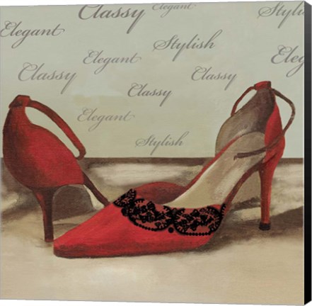 Framed Red Pumps Print