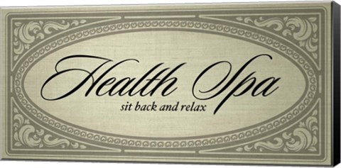 Framed Health Spa Sit Back and Relax Print