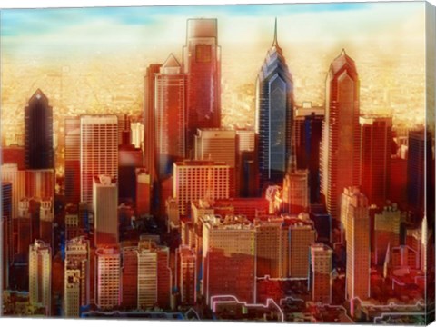 Framed Philadelphia Skyline Print