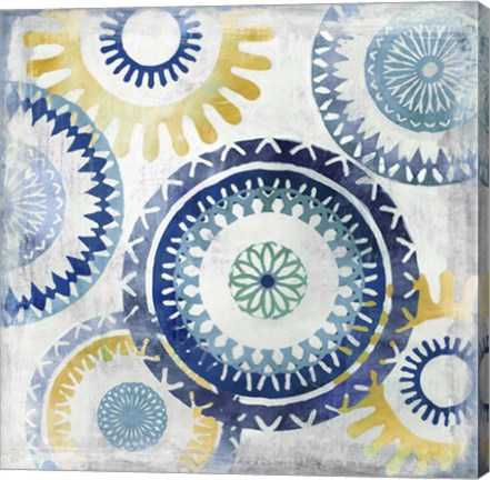 Framed Blue Ease II Print