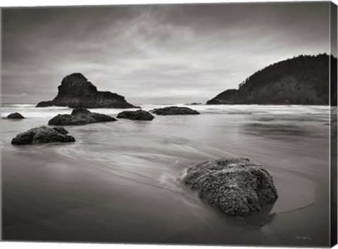 Framed Indian Beach II with Border Print