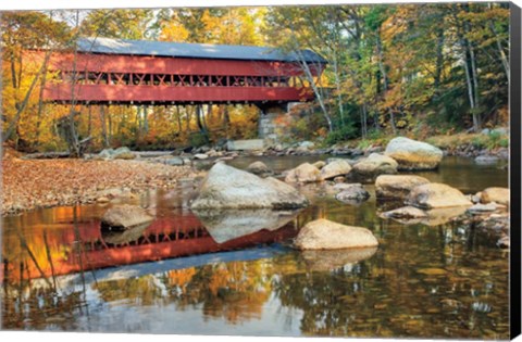 Framed Swift River Covered Bridge Print