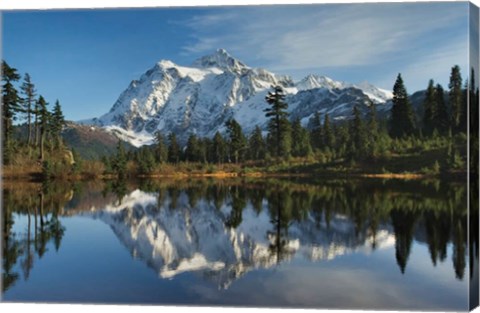 Framed Mount Shukan Reflection I Print