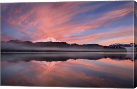 Framed Sunrise Over Mount Baker Print