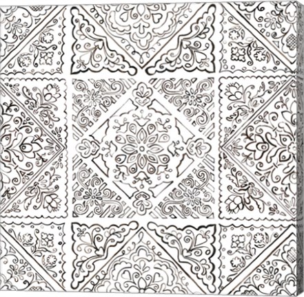 Framed Sunny Bouquet Pattern IIIB Print