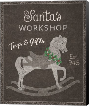 Framed Chalkboard Christmas Signs I Print