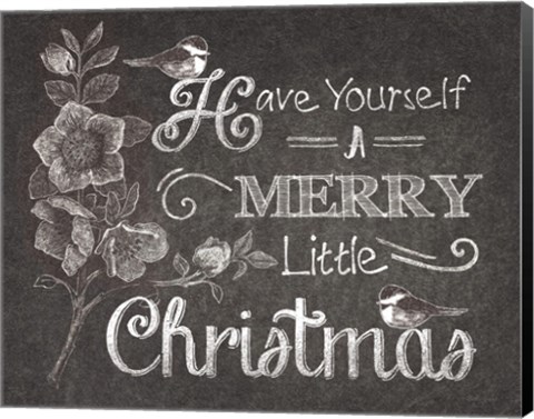 Framed Chalkboard Christmas Sayings V Print