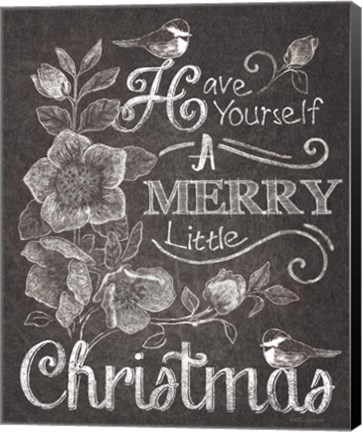 Framed Chalkboard Christmas Sayings II Print