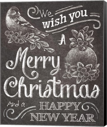 Framed Chalkboard Christmas Sayings I Print