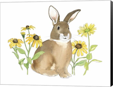 Framed Wildflower Bunnies III Print