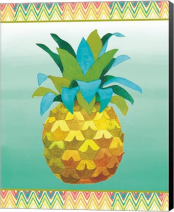 Framed Island Time Pineapples VI Print