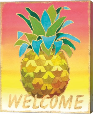 Framed Island Time Pineapples V Print